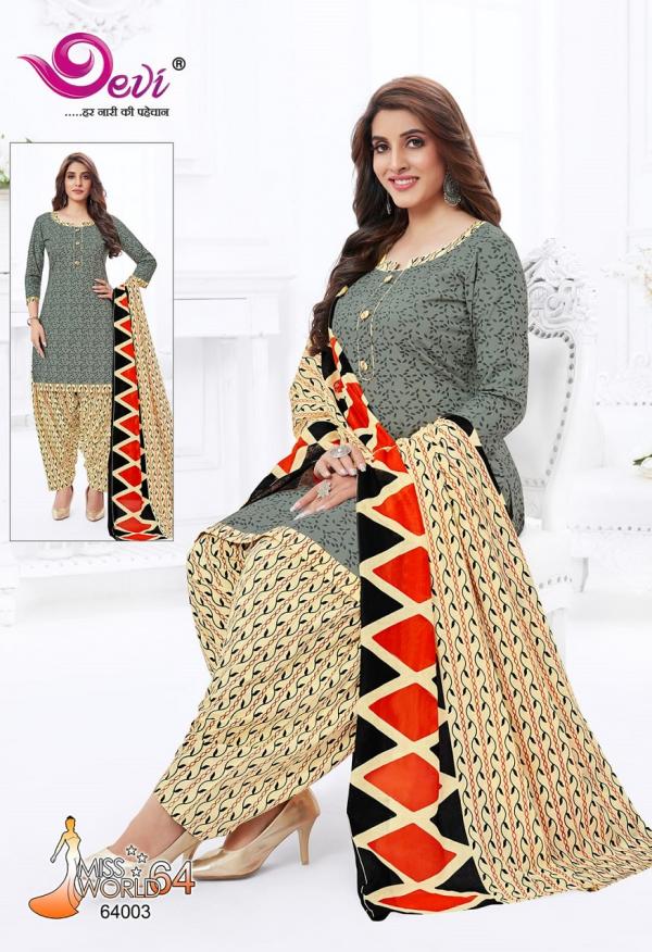 Devi Miss World Vol-64 Cambric Cotton Designer Dress Material